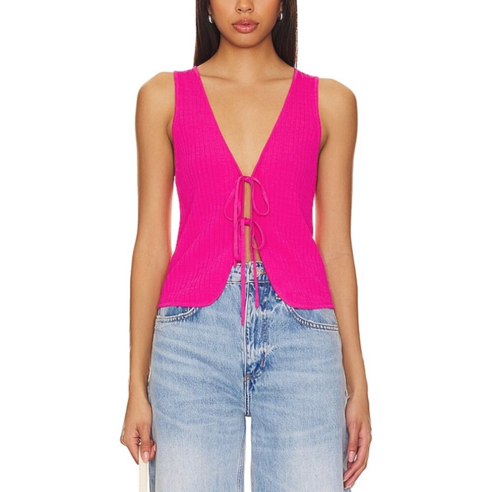 Show Me Your Mumu 'Time Out' Pink Tie Top Size S
